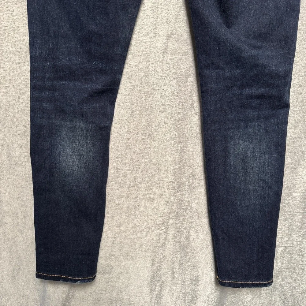 American Eagle Jeans Womens 4 X Short Dark Wash Super Stretch X Distressed‎